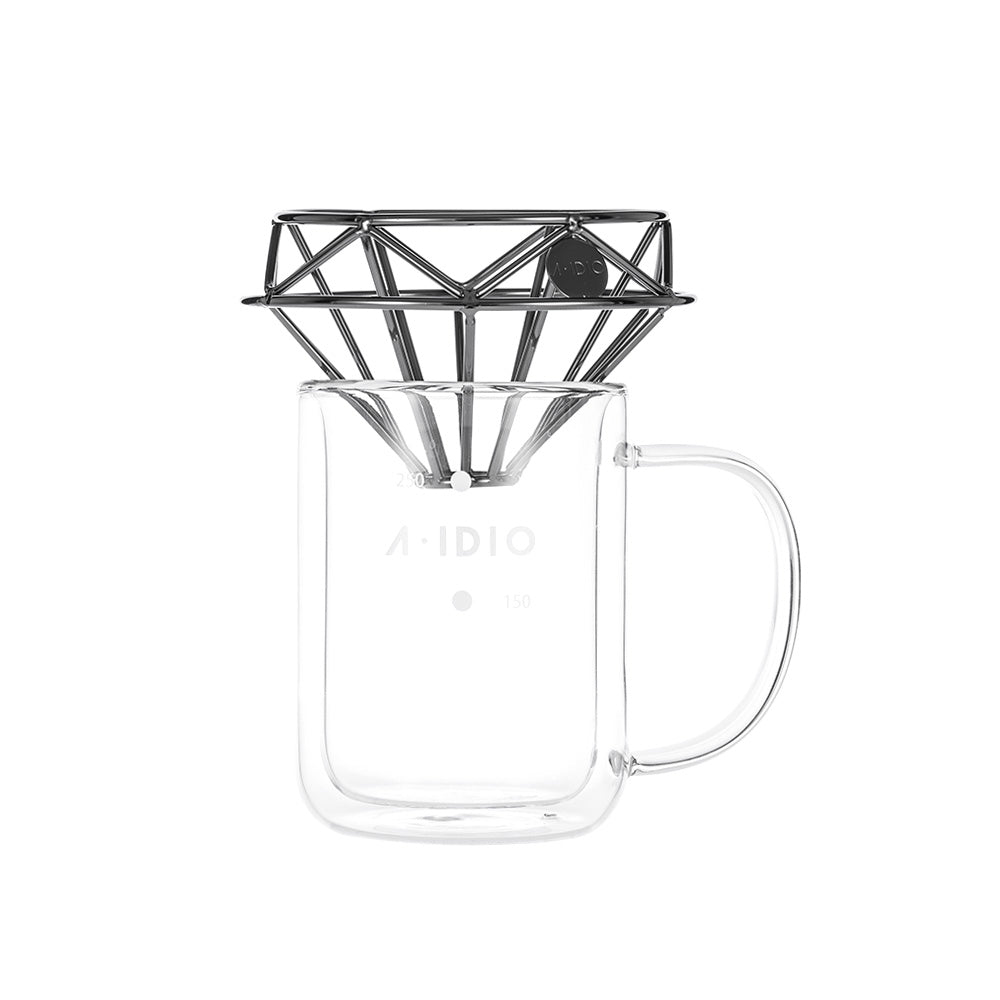 Diamond Wireframe Pour Over Coffee Dripper