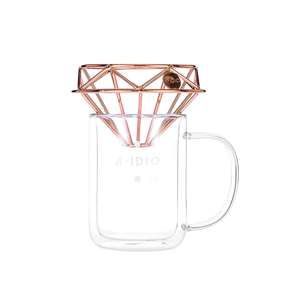 Diamond Wireframe Pour Over Coffee Dripper