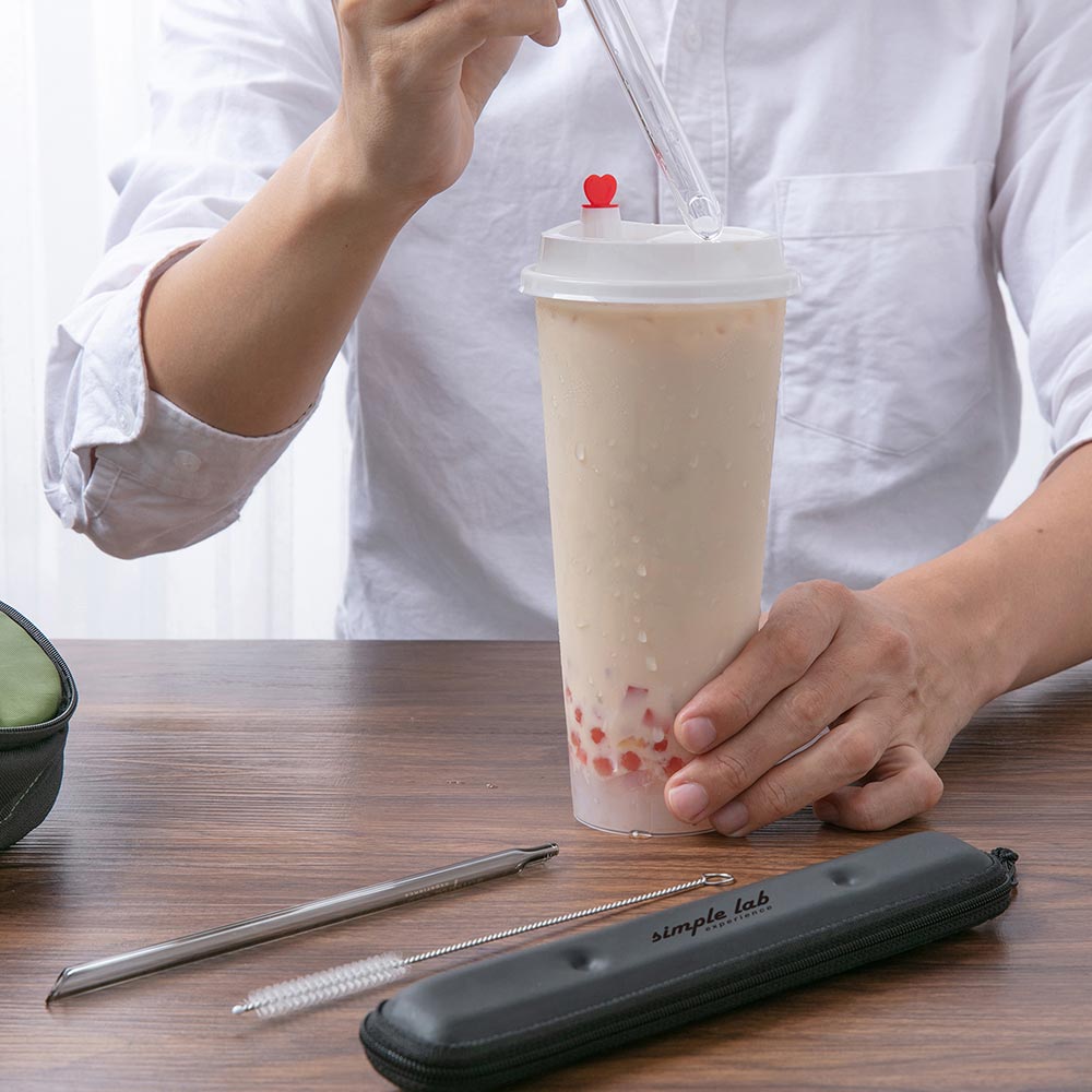 Essento Reusable Glass Straw Set