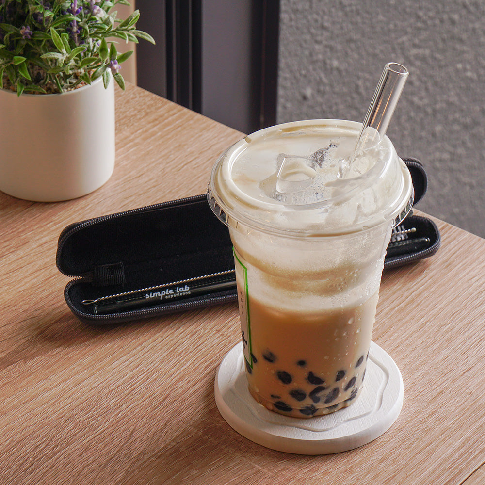 Essento Reusable Glass Straw Set