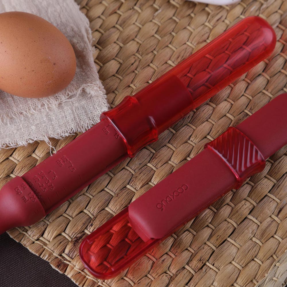 Mix & Measure Silicone Spatula - with adjustable measuring spoon