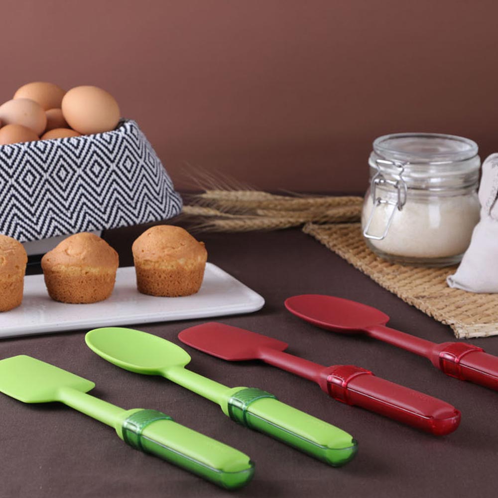 Mix & Measure Silicone Spoon - with adjustable measuring spoon