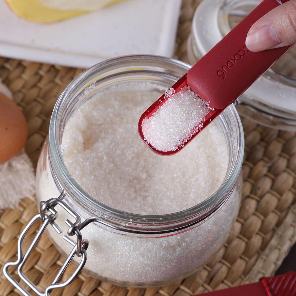 Mix & Measure Silicone Spoon - with adjustable measuring spoon