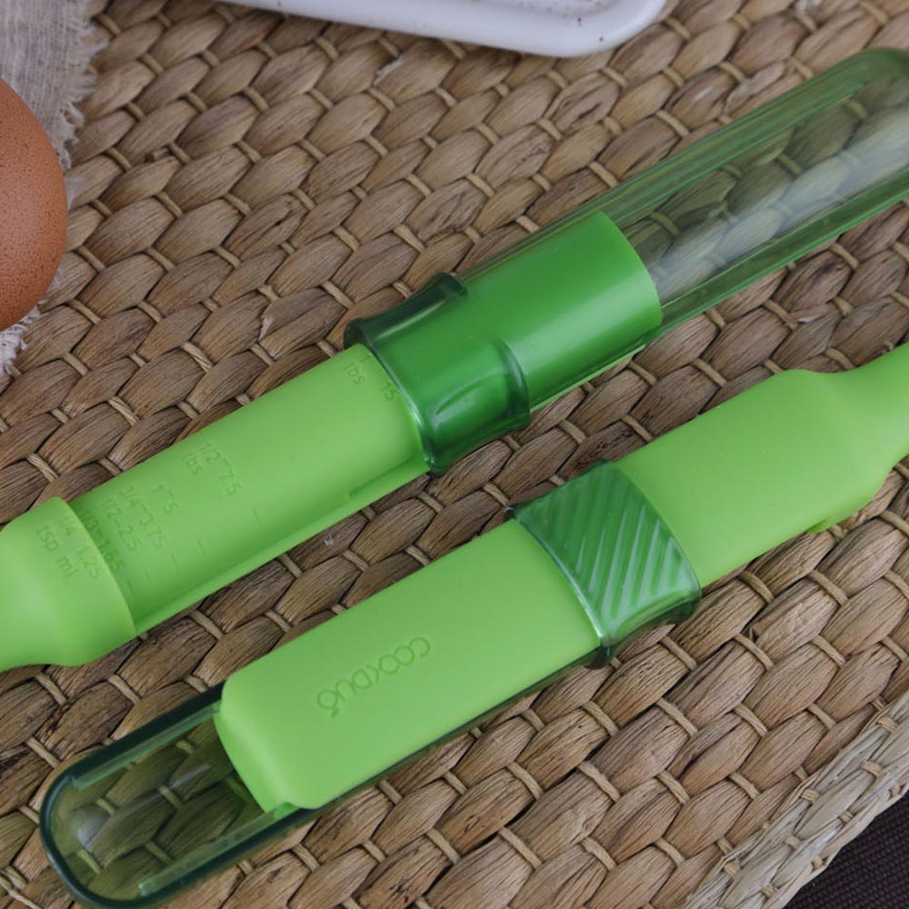 Mix & Measure Silicone Spatula - with adjustable measuring spoon