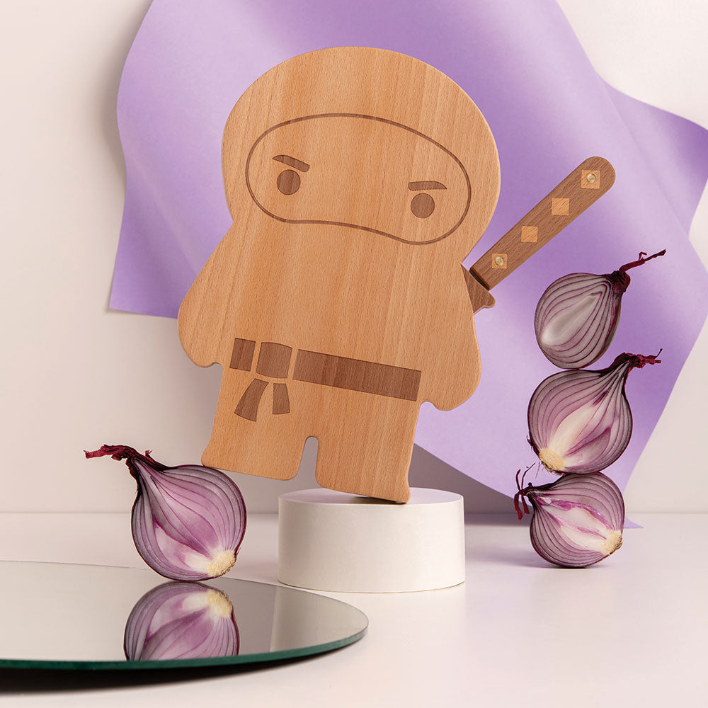 Ninja Board - Wooden Cutting Board and Knife Set