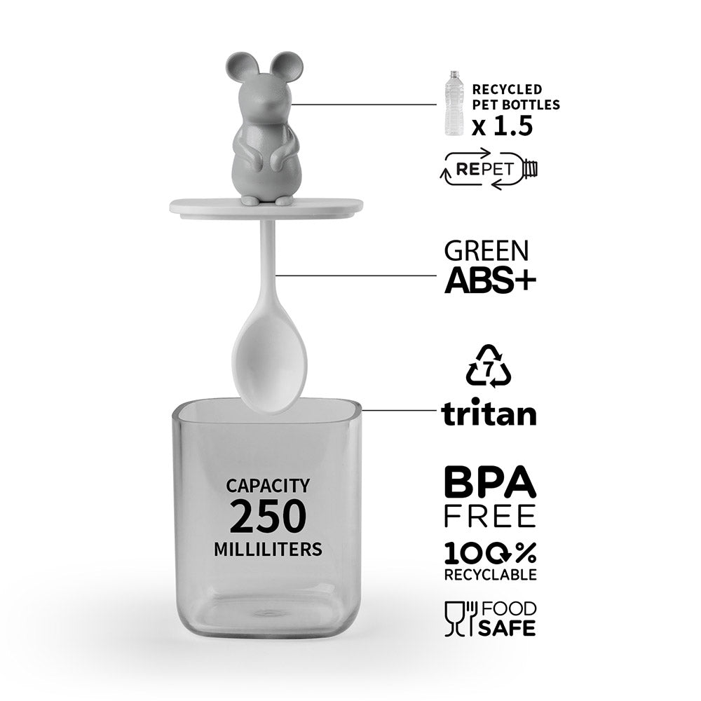 Lucky Mouse Seasoning Container & Spoon