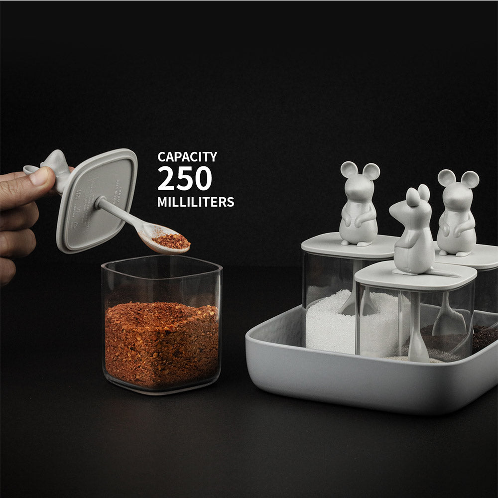 Lucky Mouse Seasoning Container Set