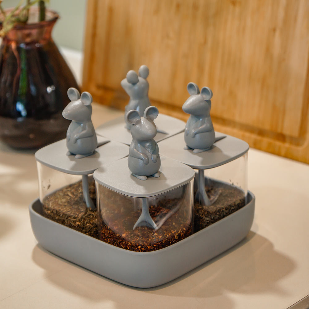Lucky Mouse Seasoning Container Set
