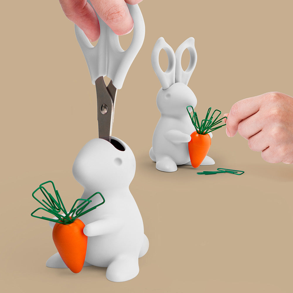Desk Bunny Scissors & Paper Clip Holder