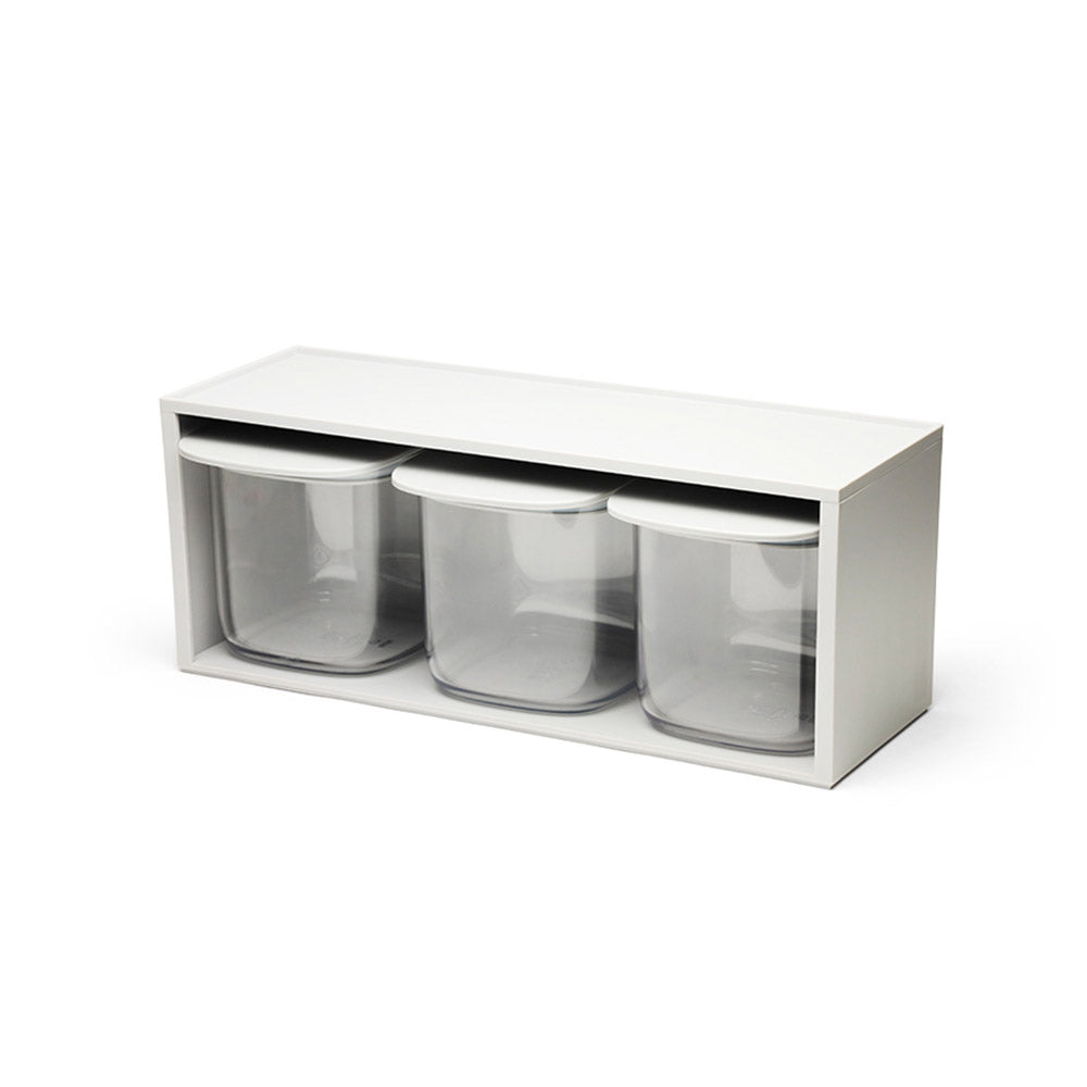 Flat Top Storage Container and Rack Set