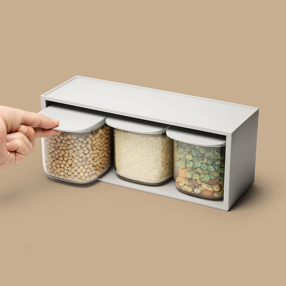 Flat Top Storage Container and Rack Set