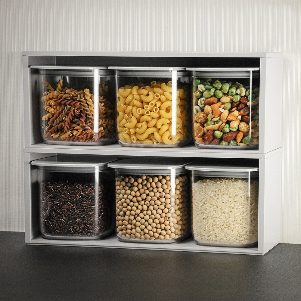 Flat Top Storage Container and Rack Set