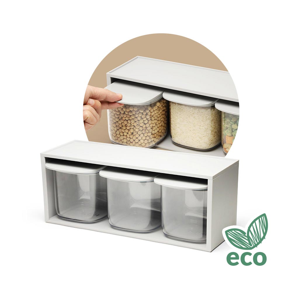 Flat Top Storage Container and Rack Set