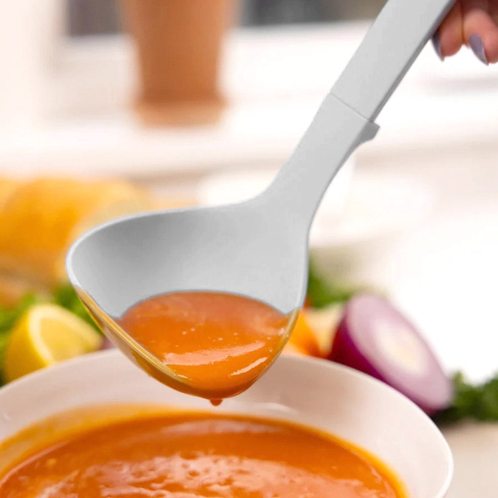 Raised Silicone Ladle | Non-Stick Soup Spoon