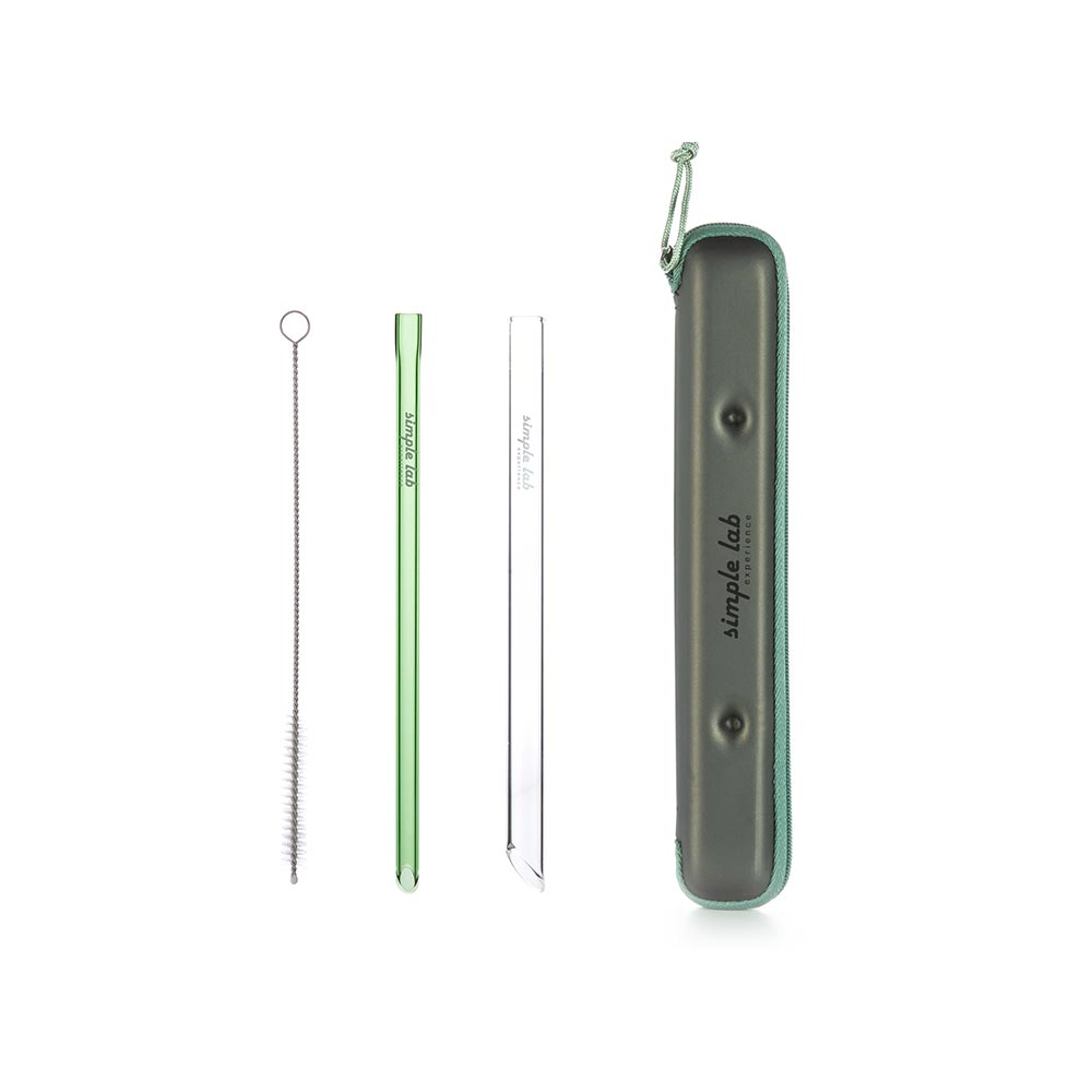 Essento Reusable Glass Straw Set