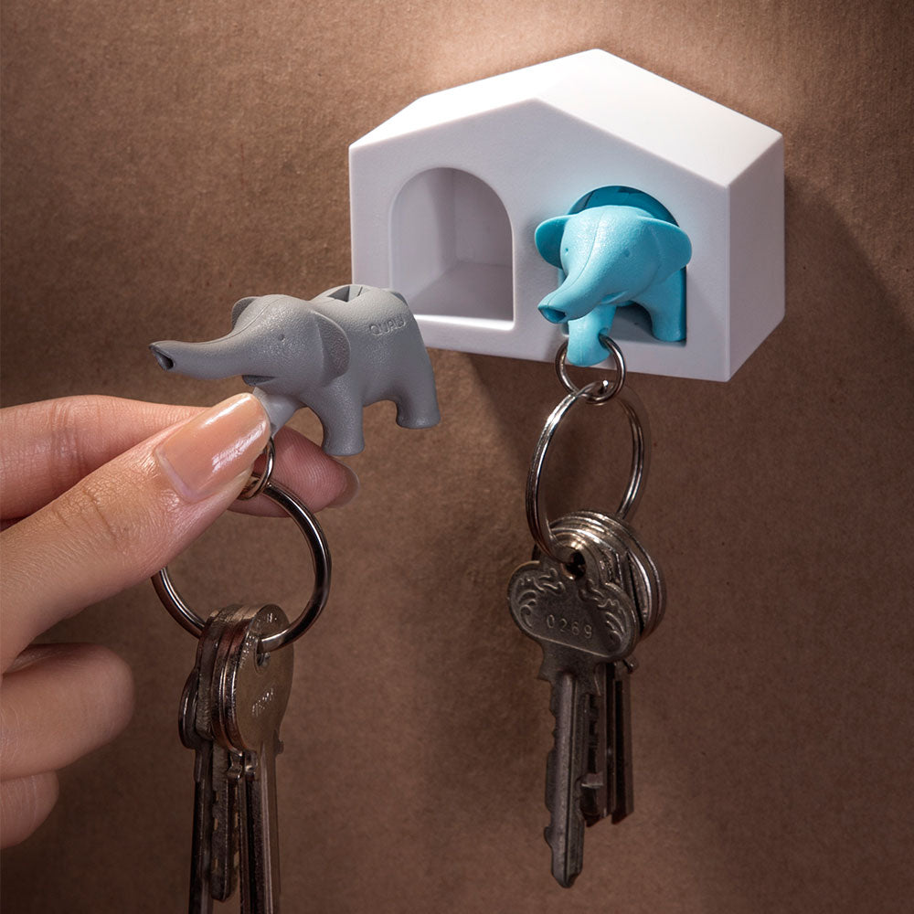 Duo Elephant Key Ring