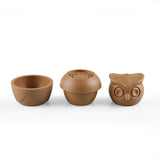 Morning Owl Egg Cup cum Shaker Set (Brown)