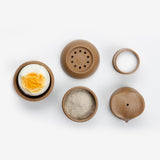 Morning Owl Egg Cup cum Shaker Set (Brown)