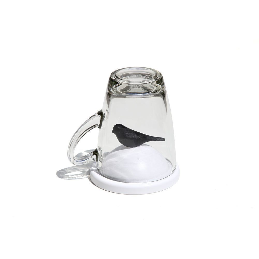 Sparrow Glass Mug and Lid/Holder