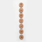 Wood Mood - Emoticon Badge (Beech)