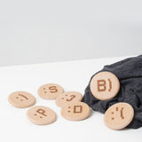 Wood Mood - Emoticon Badge (Beech)