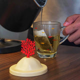 Bleaching Coral Glass Mug and Lid/Holder